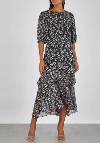 RIXO Cheryl Floral-Print Silk Midi Dress - Image 2