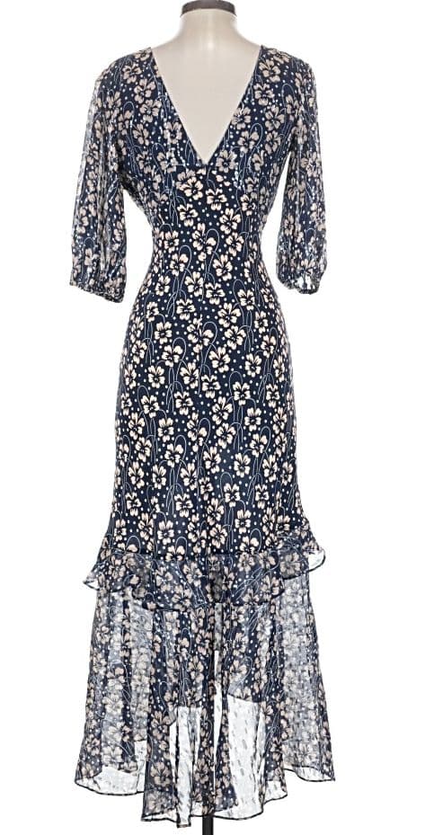 RIXO Cheryl Floral-Print Silk Midi Dress - Image 5