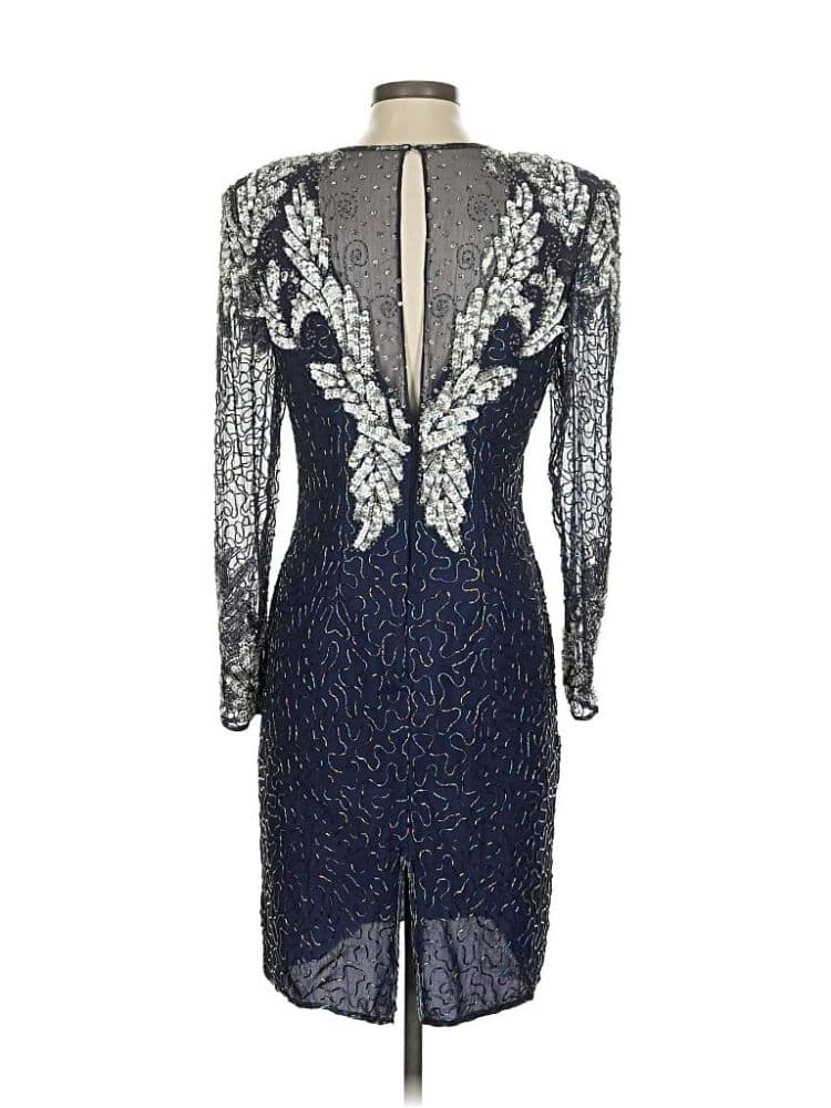 VTG Laurence Kazar Beaded Silk Dress - Image 2