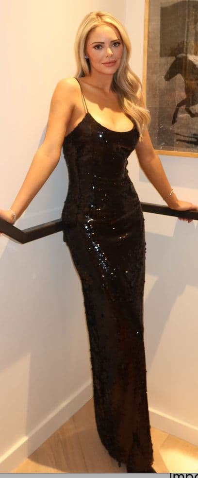 Revolve Black Sequin Dress - Image 1