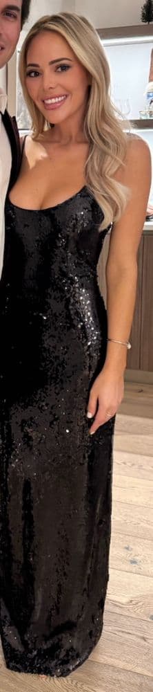 Revolve Black Sequin Dress - Image 3