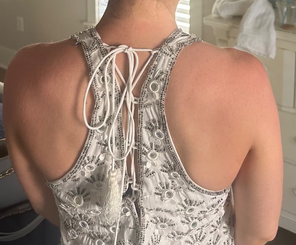 Free People White Beaded Dress - Image 3