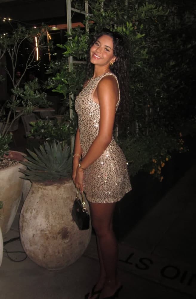 Motel Gold Sequin Mini Dress - Image 2