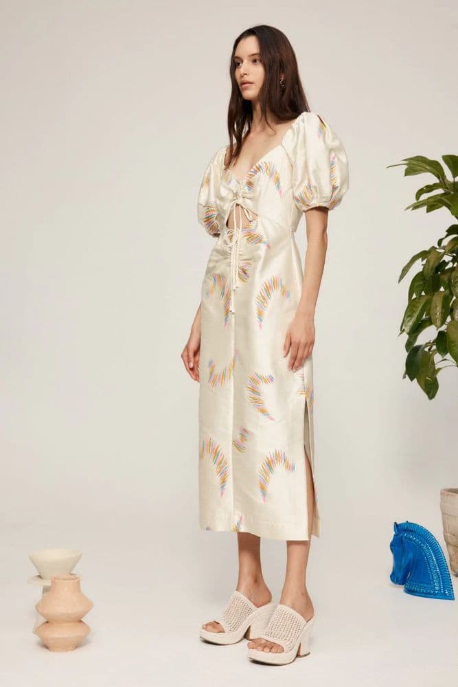 Alemais Emery Embroidered Midi Dress - Image 4