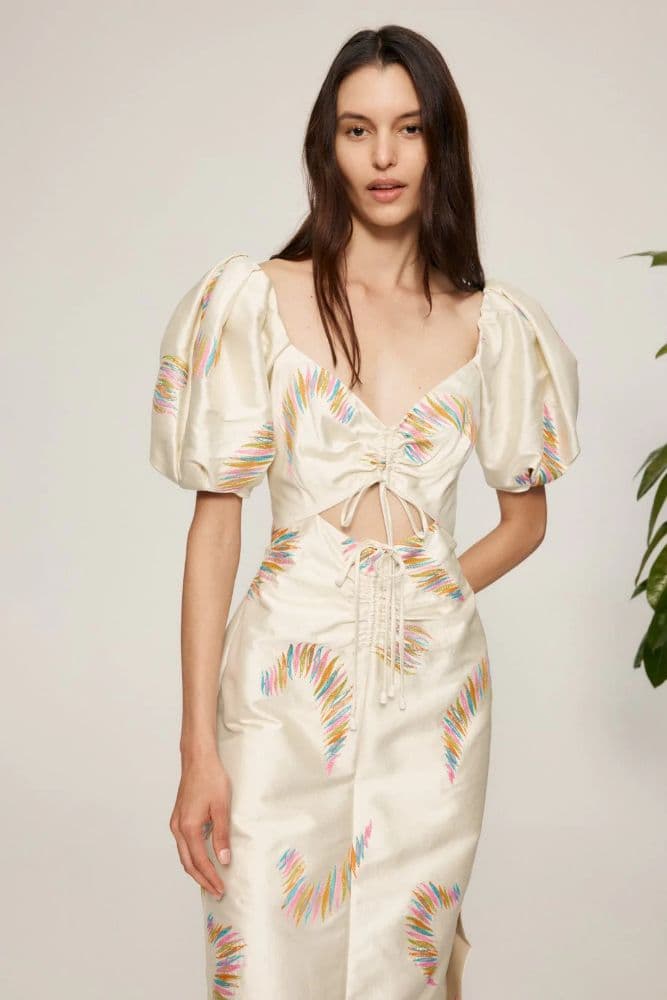 Alemais Emery Embroidered Midi Dress - Image 3