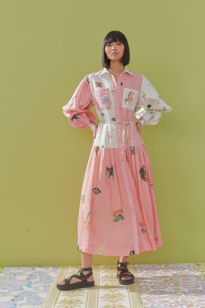 Alemais Cleo Patchwork Midi Dress - Image 2