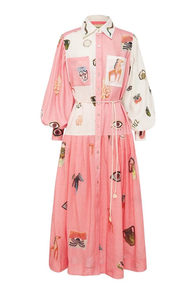 Alemais Cleo Patchwork Midi Dress - Image 1