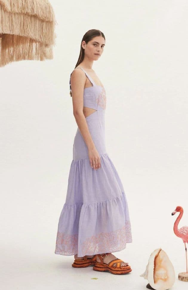 ALEMAIS Maggie Cutout Midi Dress - Image 1