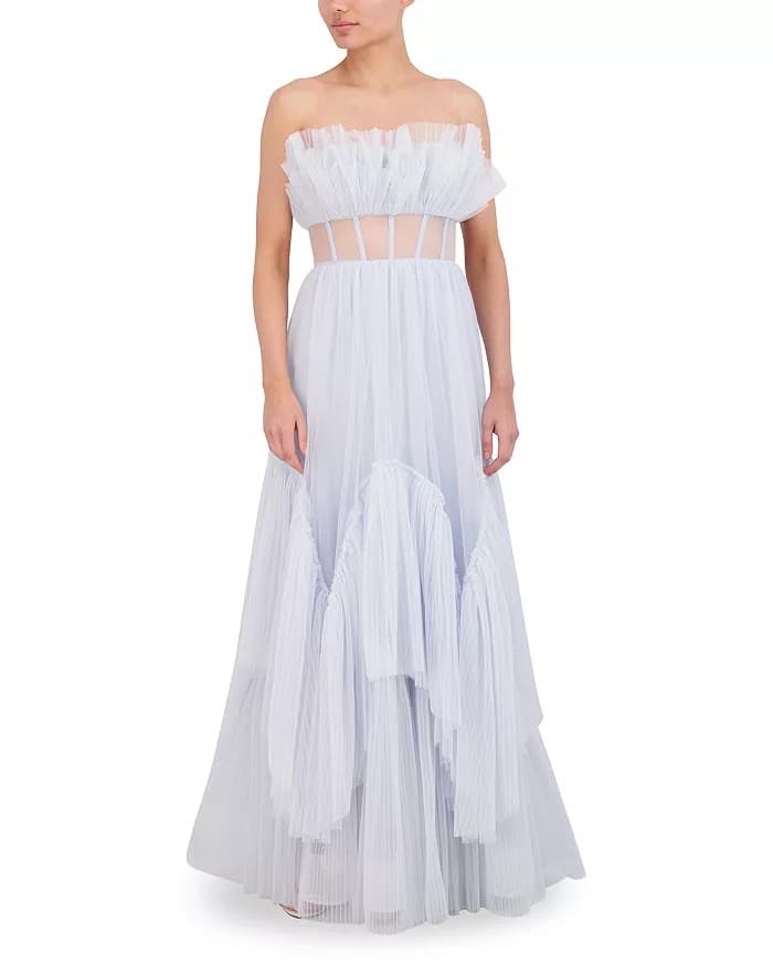 BCBGMAXAZRIA Tiered Ruffle Maxi Gown - Image 3