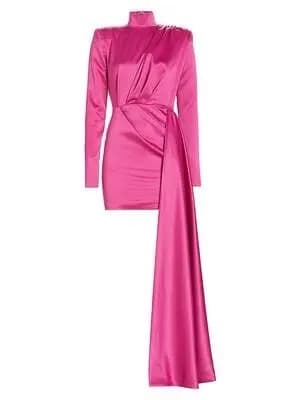 Michael Costello Draped Minidress - Image 3