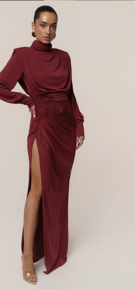 Burgundy Maxi Gown - Image 3
