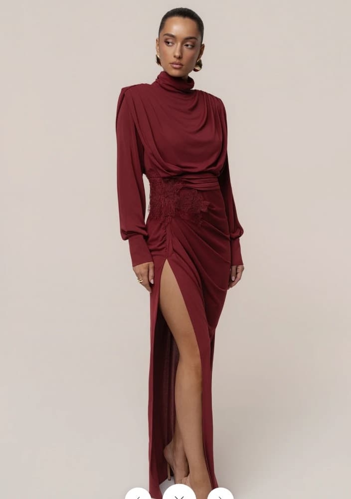 Burgundy Maxi Gown - Image 1