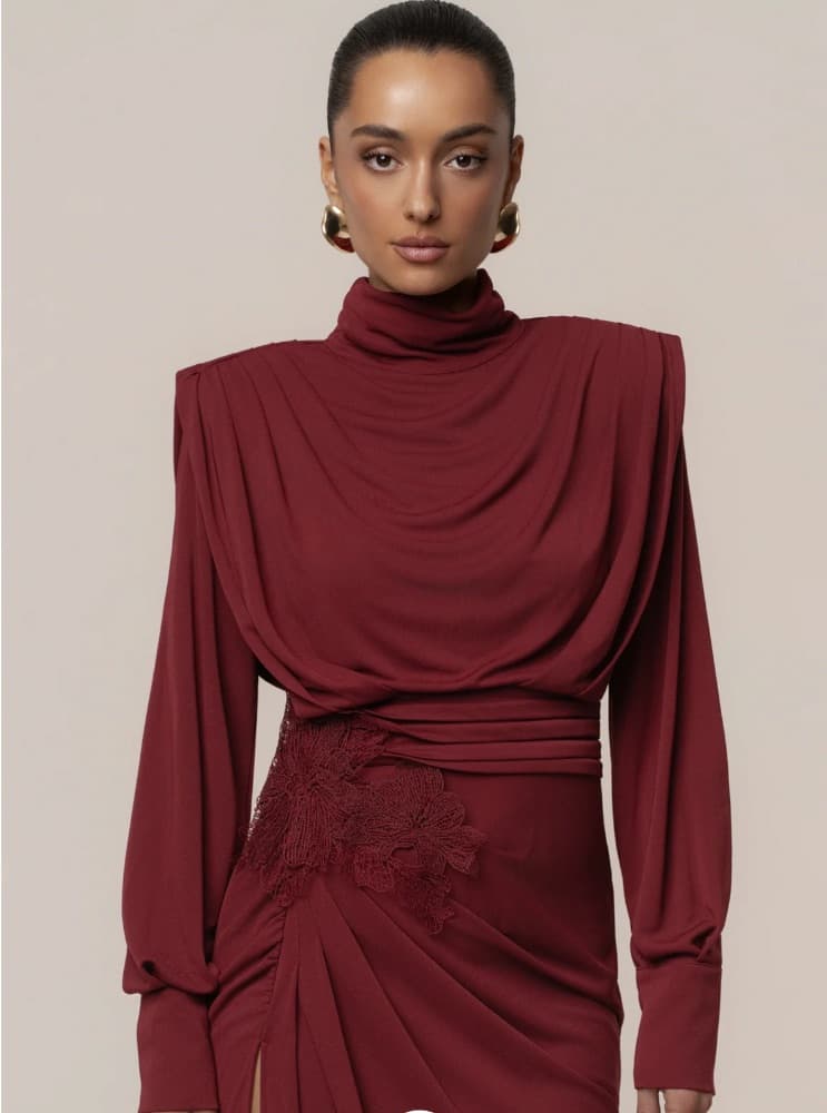 Burgundy Maxi Gown - Image 5