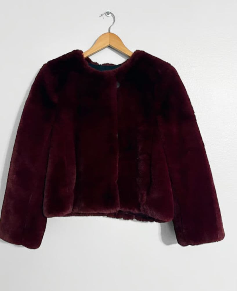 J. Crew Faux Fur Crop Coat - Image 2