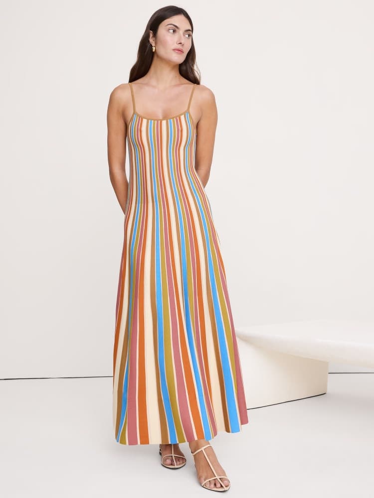 Banana Republic Striped Maxi Dress - Image 1