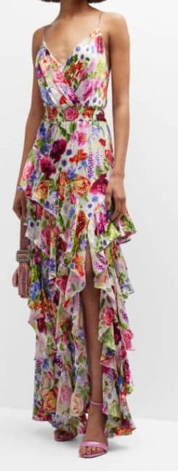 alice + Olivia ruffled floral gown - Image 2