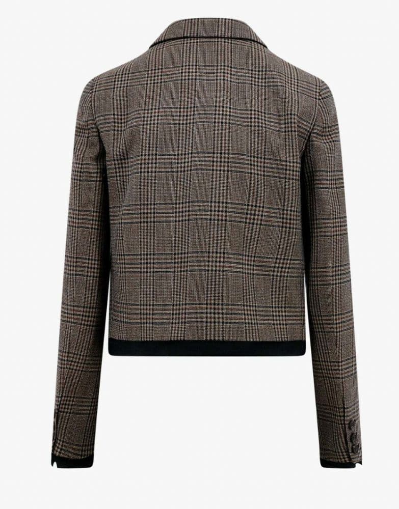 Miu Miu brown plaid blazer - Image 2
