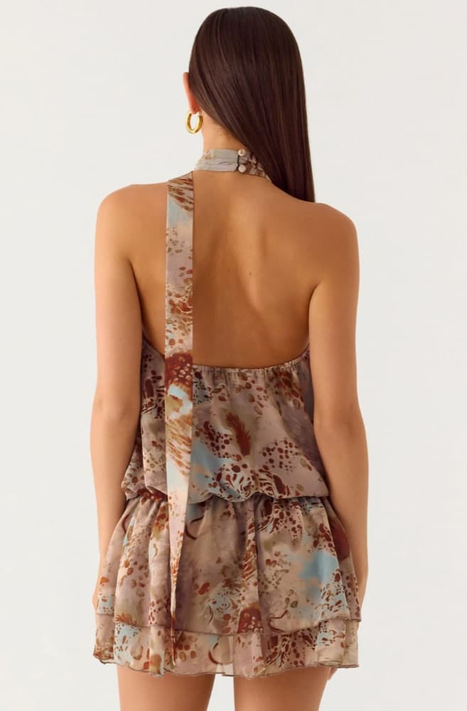Peppermayo Rhodanthe Drop Waist Mini Dress - Desert Blur - Image 2