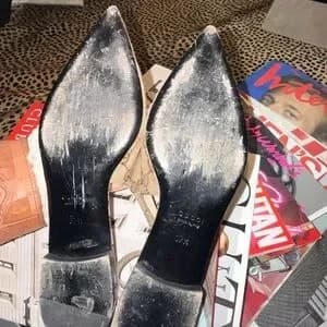 Gucci Beige Monogram Slingback Flats - Image 6