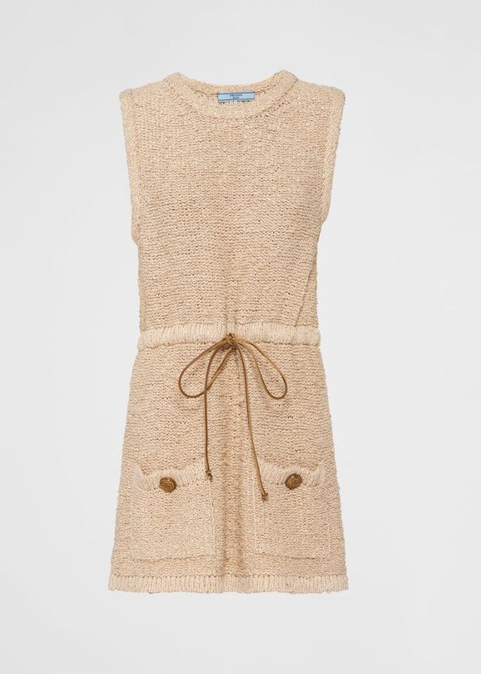 Prada boucle/textured knit sleeveless mini dress (SS22) - Image 2