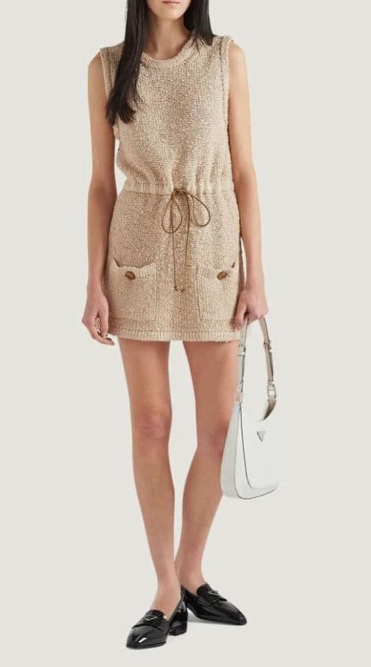 Prada boucle/textured knit sleeveless mini dress (SS22) - Image 1