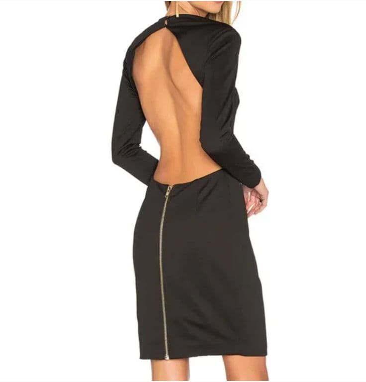 Blaque Label Backless Black Dress - Image 1