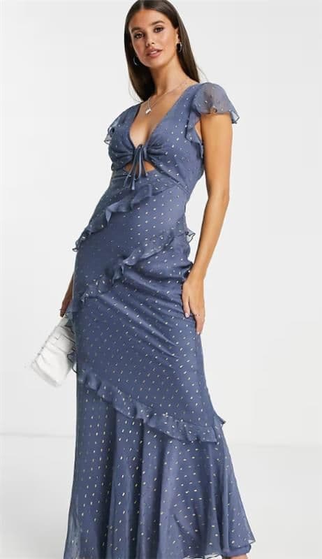 Wedding Guest Blue-ish Gray with Sparkles - Image 3