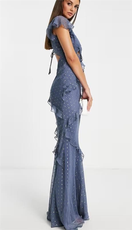 Wedding Guest Blue-ish Gray with Sparkles - Image 4