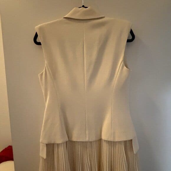 Simkhai Arbor Pleated Sleeveless Blazer Minidress in White  NWT - Image 4