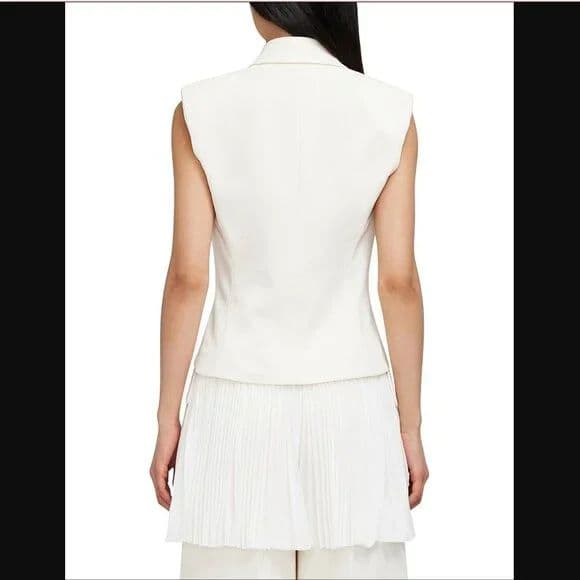 Simkhai Arbor Pleated Sleeveless Blazer Minidress in White  NWT - Image 2