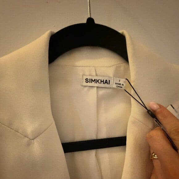 Simkhai Arbor Pleated Sleeveless Blazer Minidress in White  NWT - Image 6