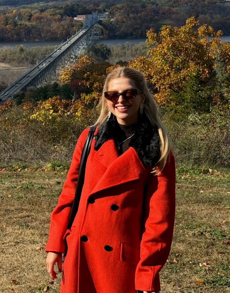Proenza Schouler Emma Wool Coat in Vermillion Red with Removable Fur Collar - Image 4