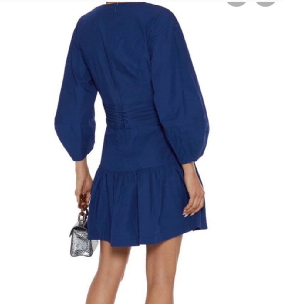 Derek Lam 10 Crosby Talia Cutout Mini Dress in Indigo Blue - Image 2