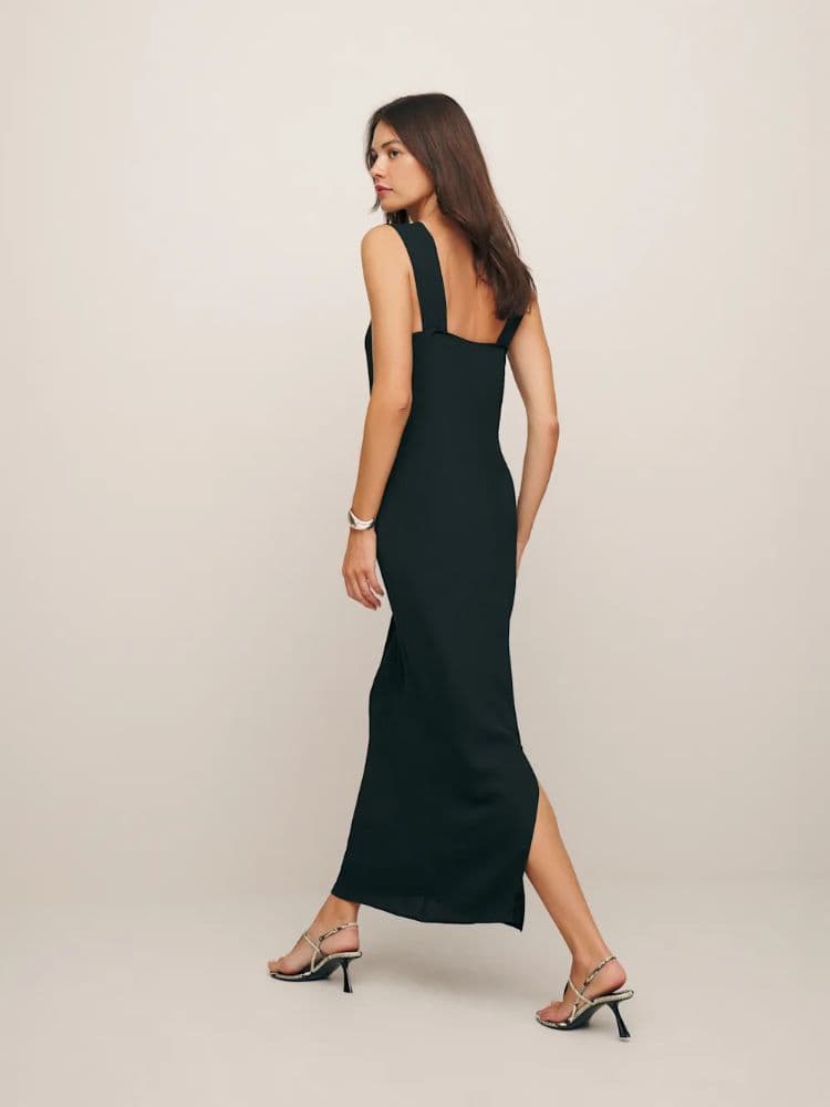Reformation Black Maxi Minimalist Dress - Image 2