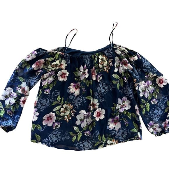 Alice Blue Cold Shoulder Top Sz M - Image 1