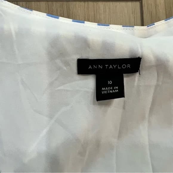 Ann Taylor Blue and White Striped Midi Dress / 10 - Image 4