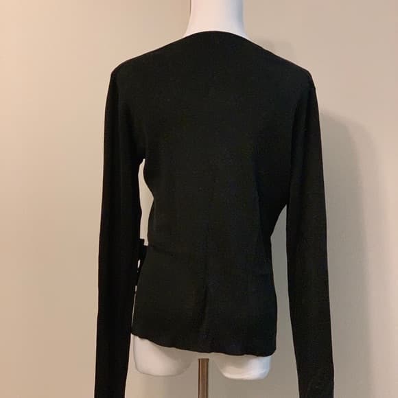 Ann Taylor Faux Wrap Knit Silk Top / M - Image 4