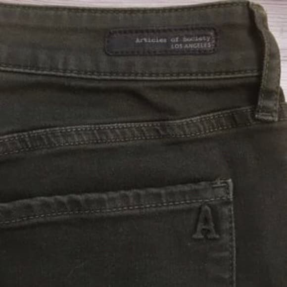 Articles of Society Skinny Dark Green Jeans Sz 29 - Image 3