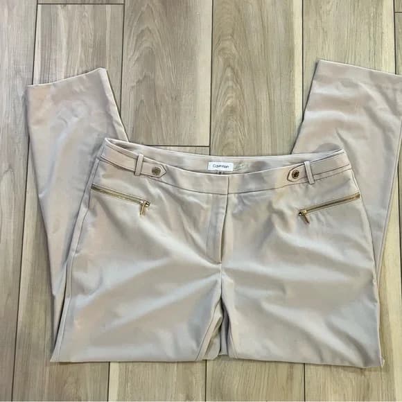 NWT Calvin Klein Slacks, Latte - Sz 14 - Image 4