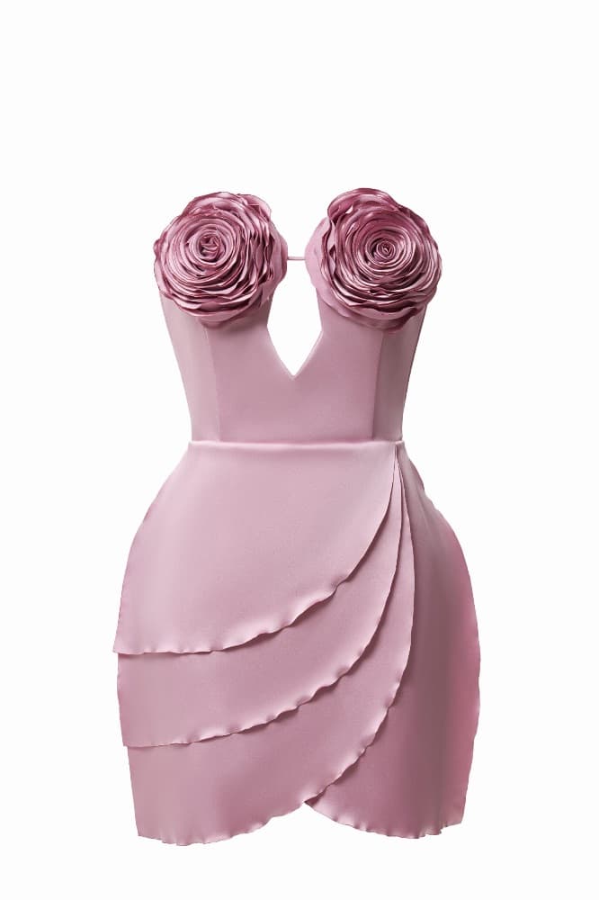 Dia De Rose SATIN MINI DRESS - Image 1