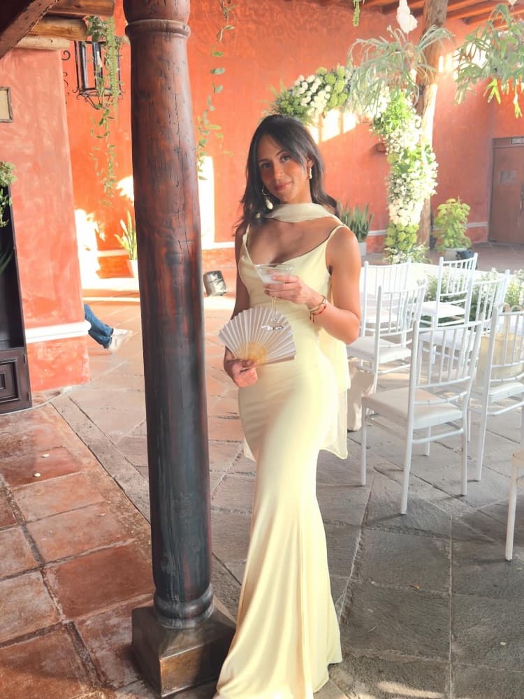 Club L London pale yellow dress - Image 3