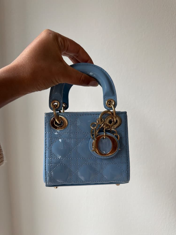 Mini Lady Dior Bag in Patent Cannage - Image 4