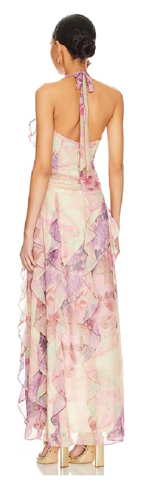 Revolve Patchwork Multi Maxi Dress - Image 3