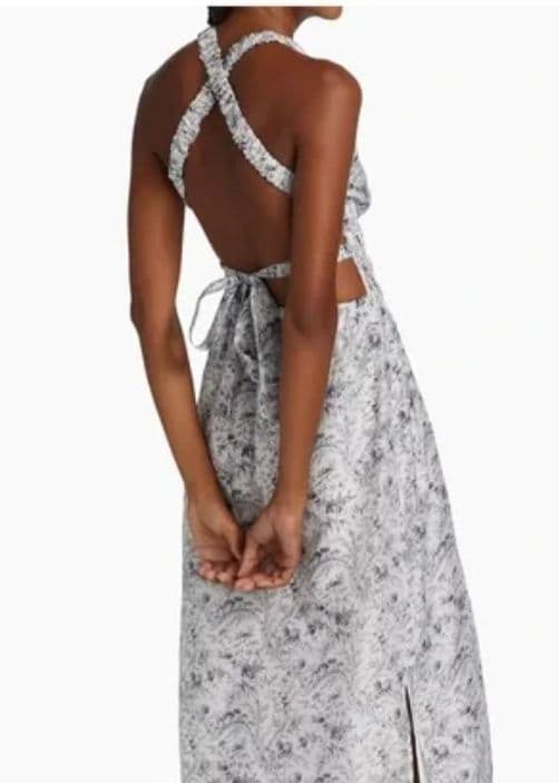 Sir The Label Dimitri Cross Back Maxi Dress Cotton Silk - Image 3