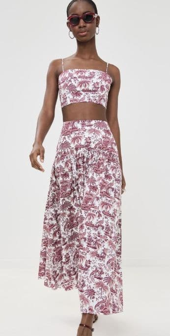 Staud Women's Red Federico Tank & Procida Maxi Skirt - Image 1