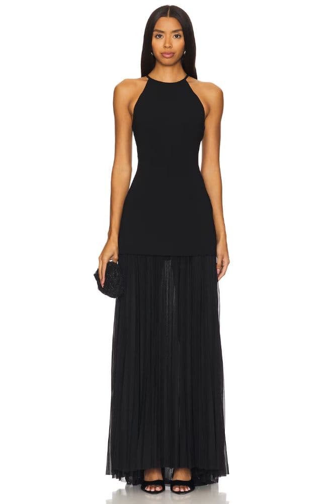 ALC Lana Black Pleated Gown - Image 1