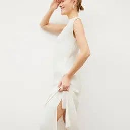M.M.LaFleur White Micropleat Dress - Image 2