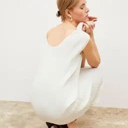 M.M.LaFleur White Micropleat Dress - Image 5