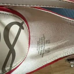 Sam Edelman Women's Red Suede Heels (Size 9) - Image 3