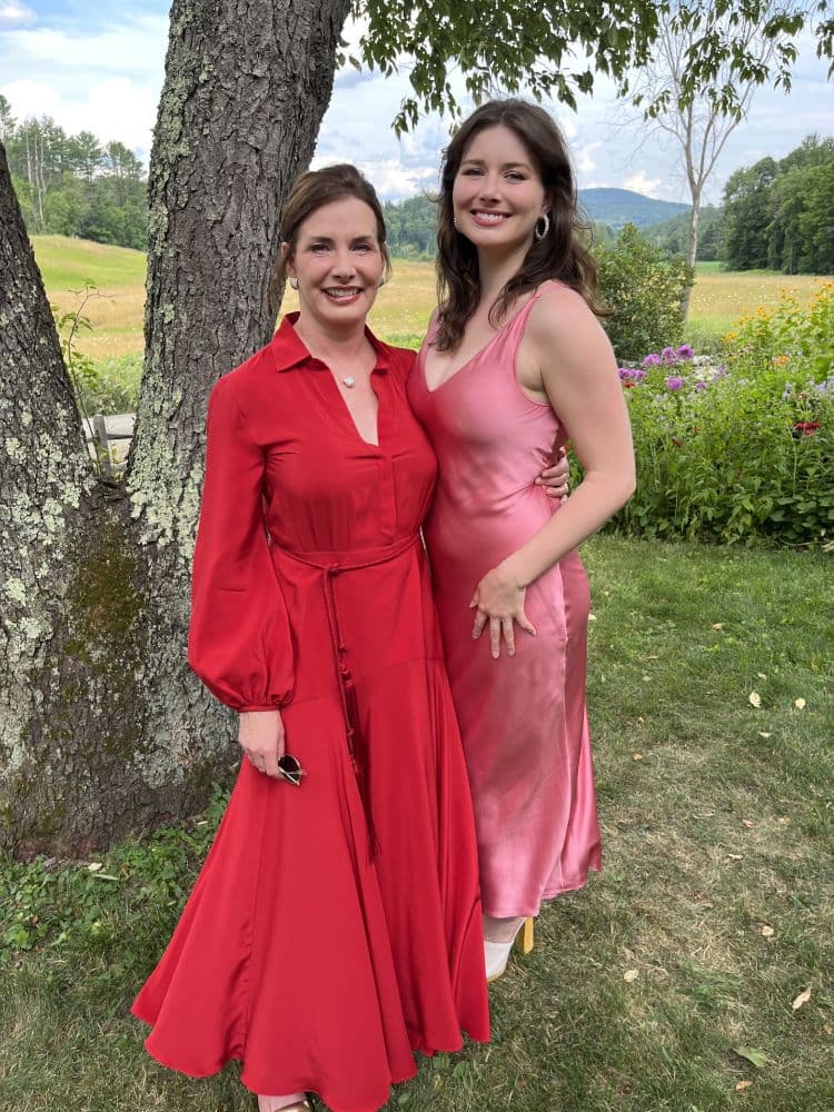 Italic Sarah Pink Silk V-Neck Dress - Image 4